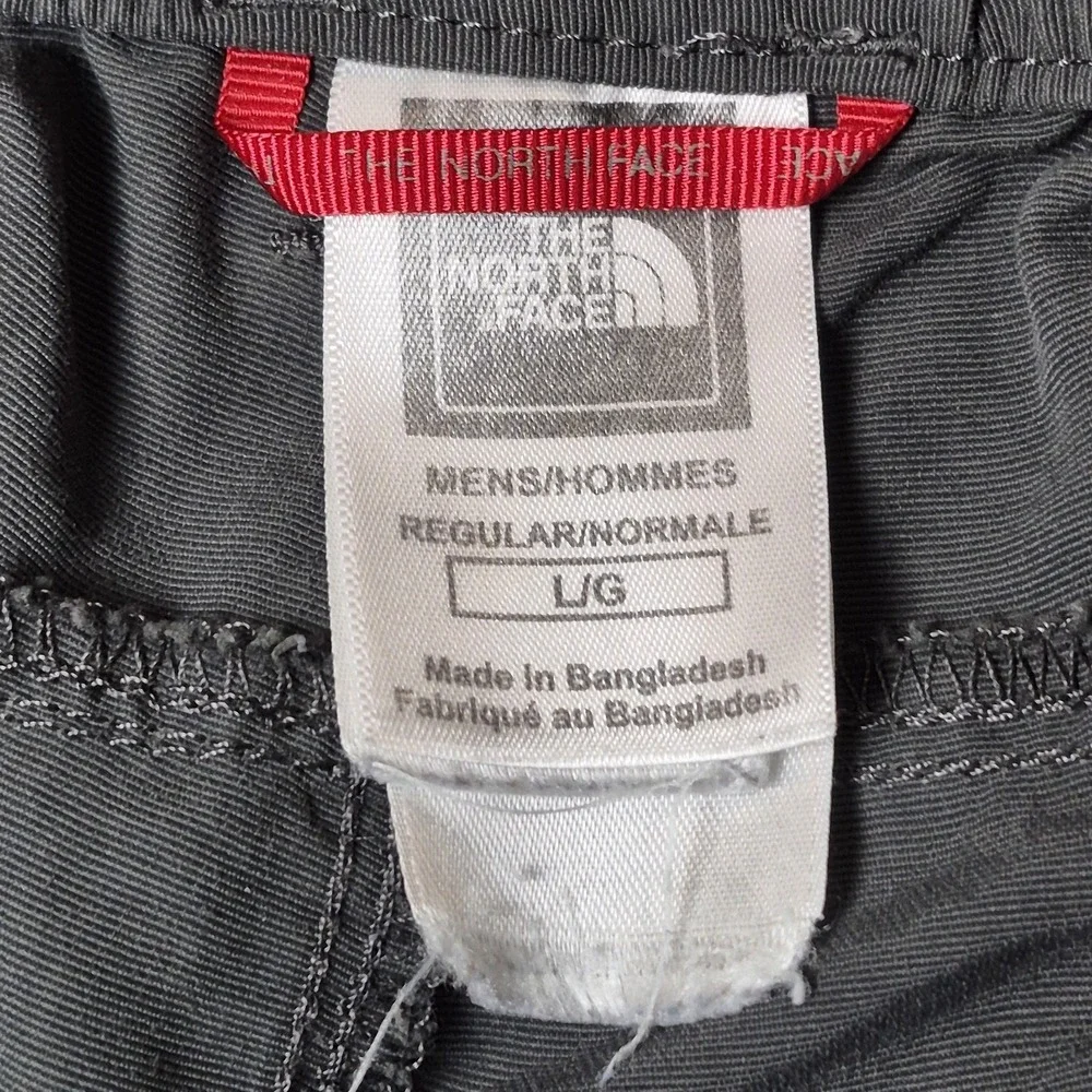 The North Face Men's L Convertible Cargo Hiking Pants Gray Zip Off Nylon Outdoor